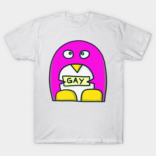 gay penguin T-Shirt by ThomaeArt